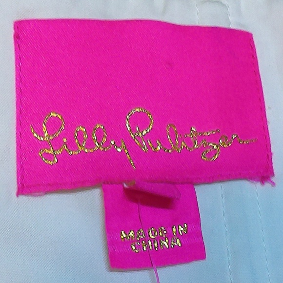 NEW Lilly Pulitzer Sienna Resort White Dress 2 Linings+Straps Lame Hem Sz16 R288 - Picture 10 of 15